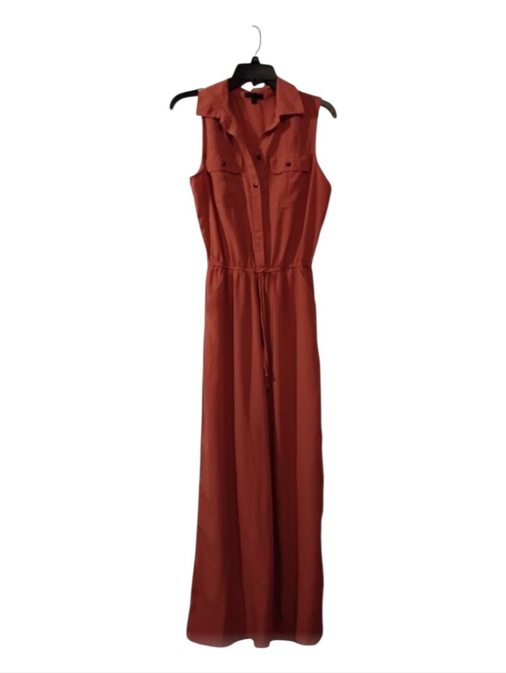 BeBop Sleeveless Pant Suit in Rust Orange -L